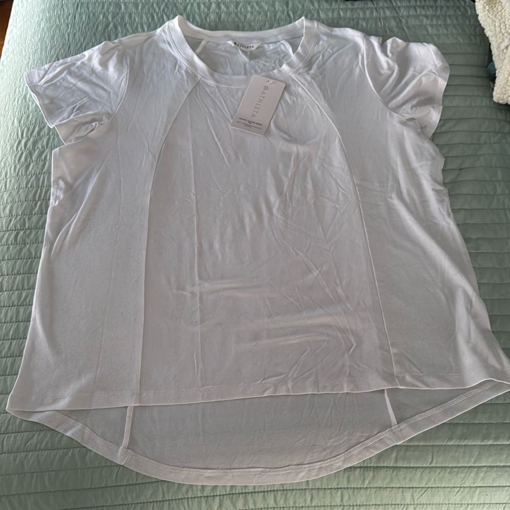 Athleta skyway Flutter Sleeve Tee XL NWT